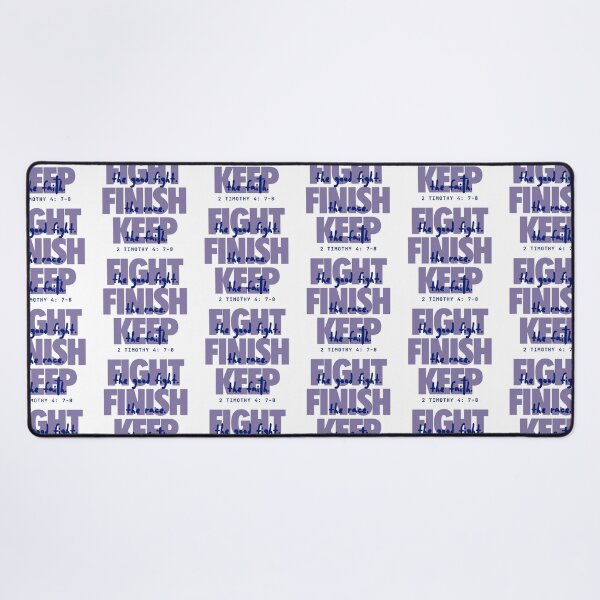 Item preview, Fight the good fight (blueberry). 2 Timothy 4:7-8 designed and sold by Cane & Abel Creations ..