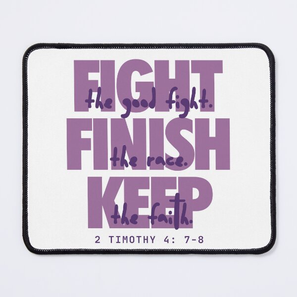 Item preview, Fight the good fight (grape). 2 Timothy 4:7-8 designed and sold by Cane & Abel Creations ..