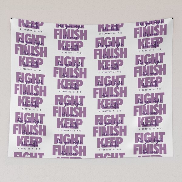 Item preview, Fight the good fight (grape). 2 Timothy 4:7-8 designed and sold by Cane & Abel Creations ..
