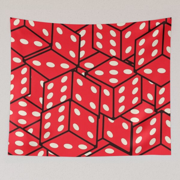Item preview, Pattern of red dices. designed and sold by DaliaSabryTee.
