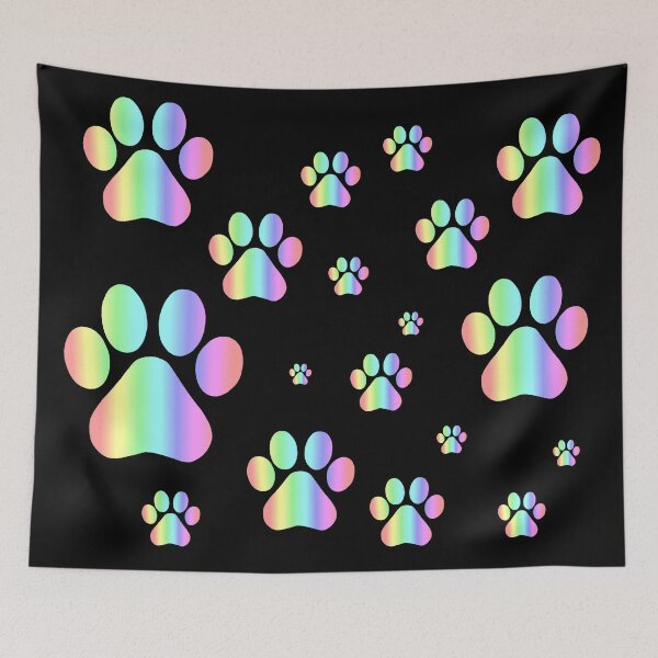 Item preview, Pastel Rainbow Pawprint Pattern  designed and sold by Deborah Camp.