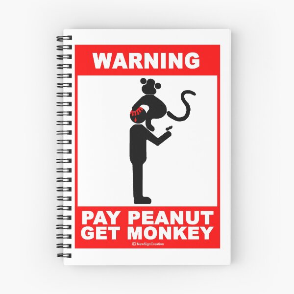 Item preview, Pay peanut, get monkey designed and sold by NewSignCreation.