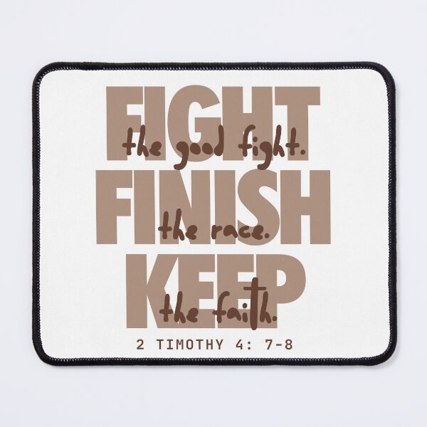 Item preview, Fight the good fight (chocolate). 2 Timothy 4:7-8 designed and sold by Cane & Abel Creations ..