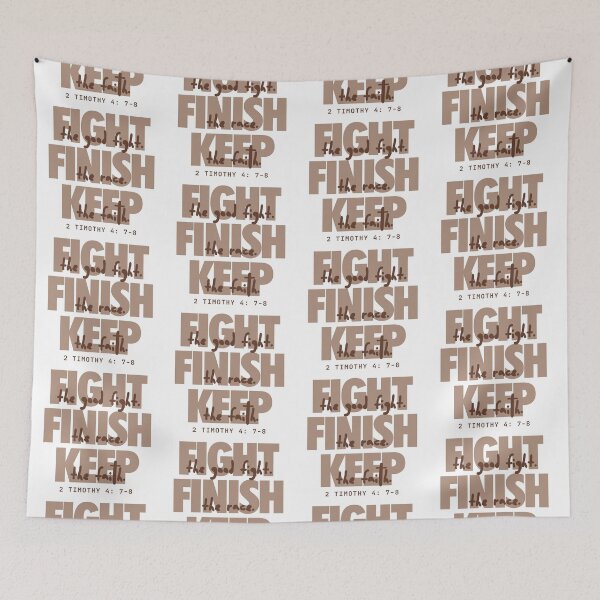 Item preview, Fight the good fight (chocolate). 2 Timothy 4:7-8 designed and sold by Cane & Abel Creations ..
