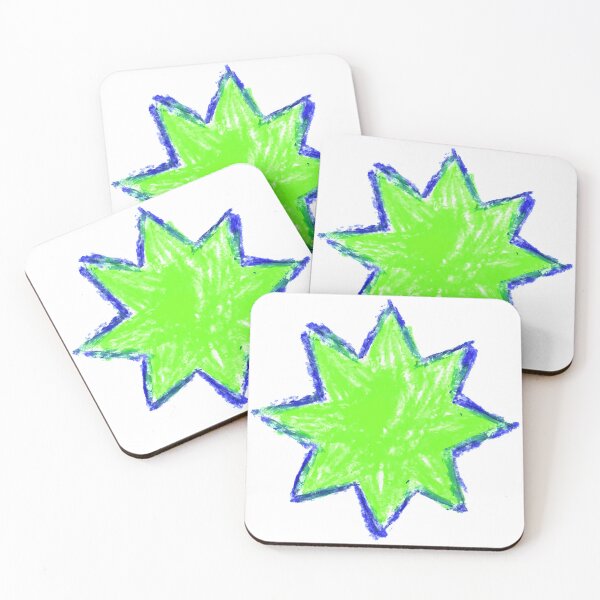 Item preview, Star, Crayon star, 8 point star, green star, star doodle designed and sold by Nostrathomas66.