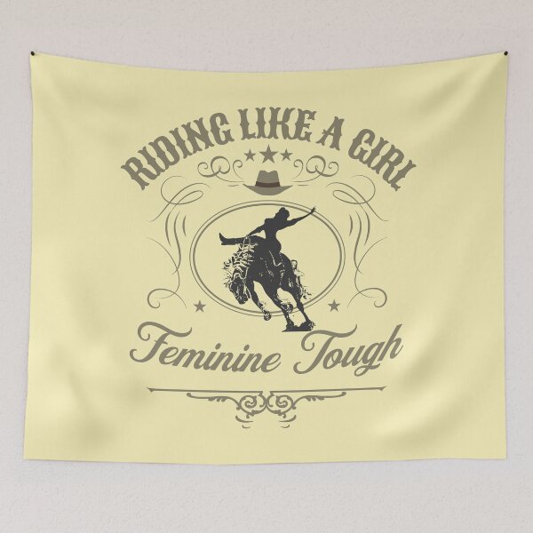 Item preview, Riding Like a Girl  Feminine Tough. black silhouette designed and sold by No1Equestrian.