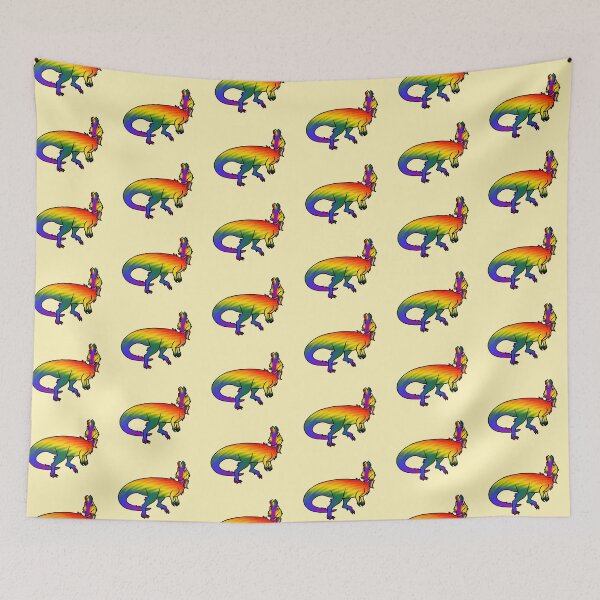 Item preview, PRIDEolophosaurus Prideosaur - Pride Flag Dinosaur designed and sold by saradrawspaleo.