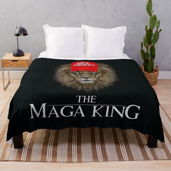 Item preview, MAGA KING Trump 2024 Lion Wearing Save America Hat designed and sold by The Masked Designer.