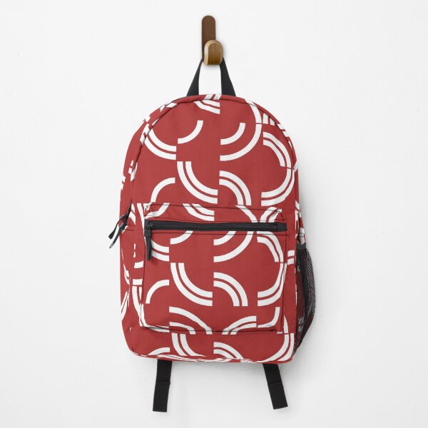 Item preview, White curves on red background designed and sold by BattaAnastasia.