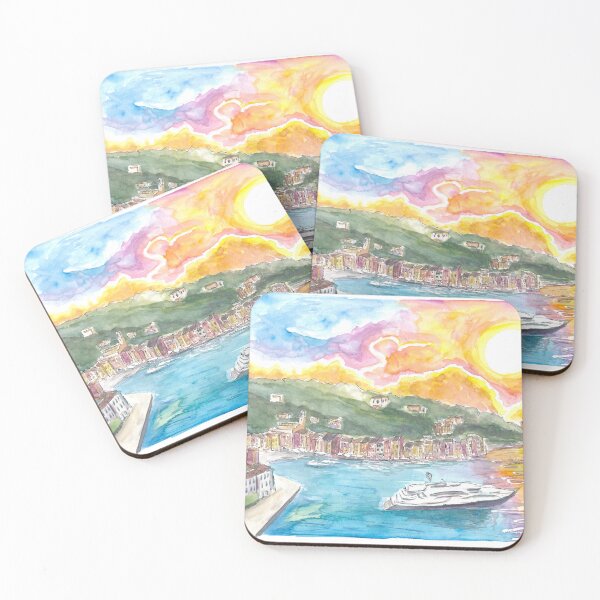 Item preview, Portofino Italian Dreams with Luxury Yacht and Waterfront designed and sold by artshop77.