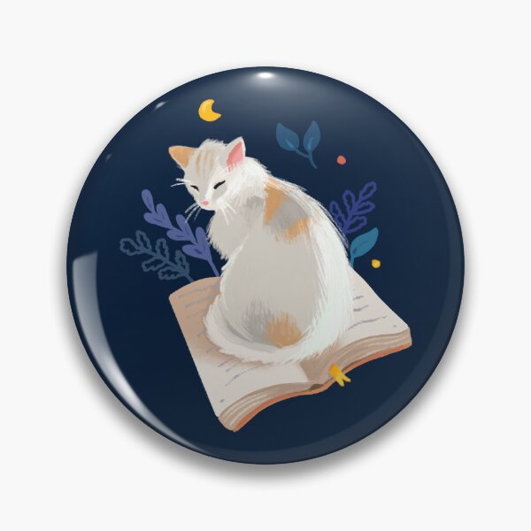 Item preview, Reading at night - sitting cat designed and sold by Elenanaylor.