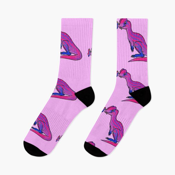 Item preview, BIlophosaurus Prideosaur - Pride Month Bisexual Flag Dinosaur designed and sold by saradrawspaleo.