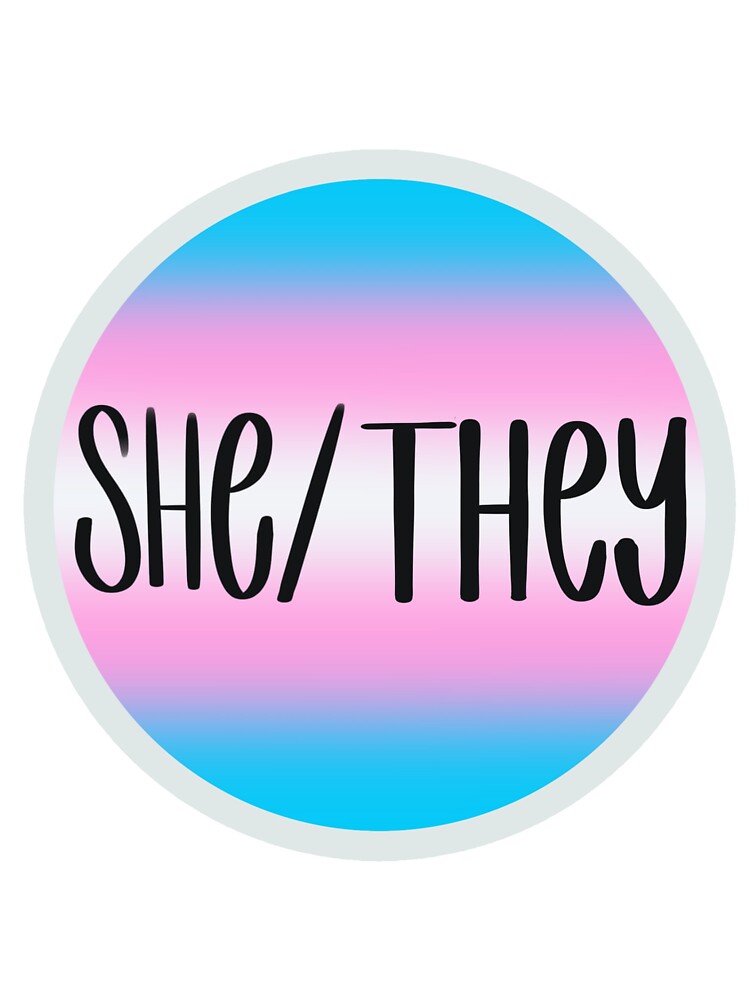 Pronouns Shethey Sticker For Sale By Rmarder Redbubble 8220