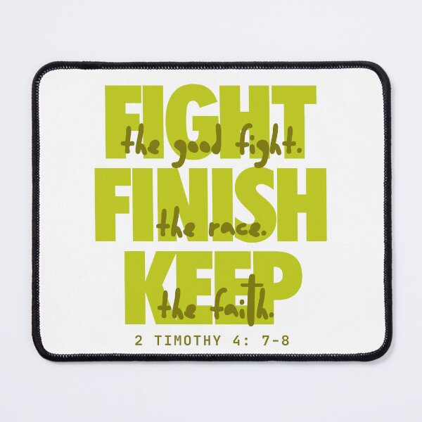 Item preview, Fight the good fight (lime). Timothy 4:7-8 designed and sold by Cane & Abel Creations ..