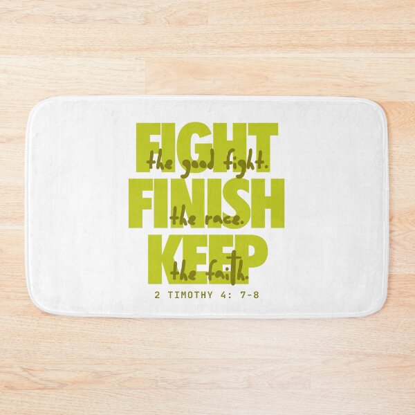 Item preview, Fight the good fight (lime). Timothy 4:7-8 designed and sold by Cane & Abel Creations ..