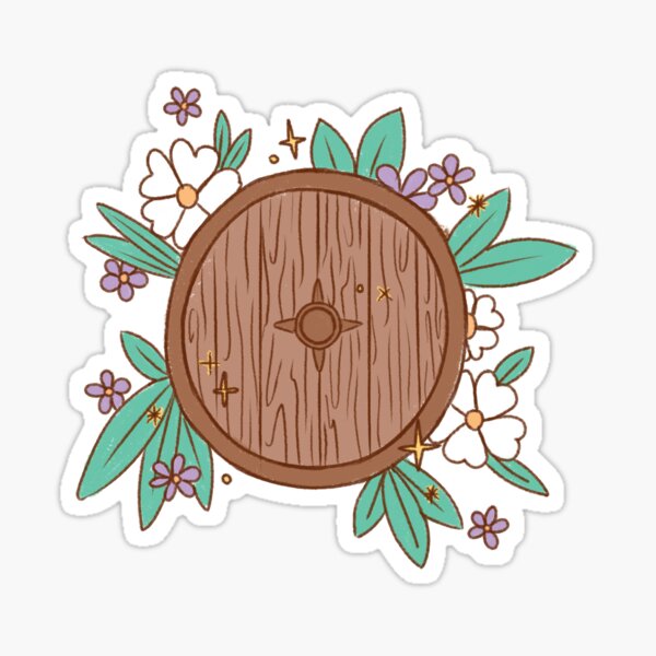 Bouclier en bois Sticker