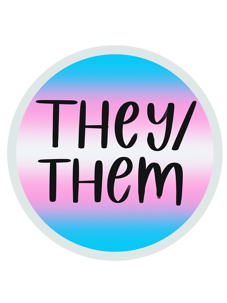 Pronouns They Them Sticker For Sale By Rmarder Redbubble