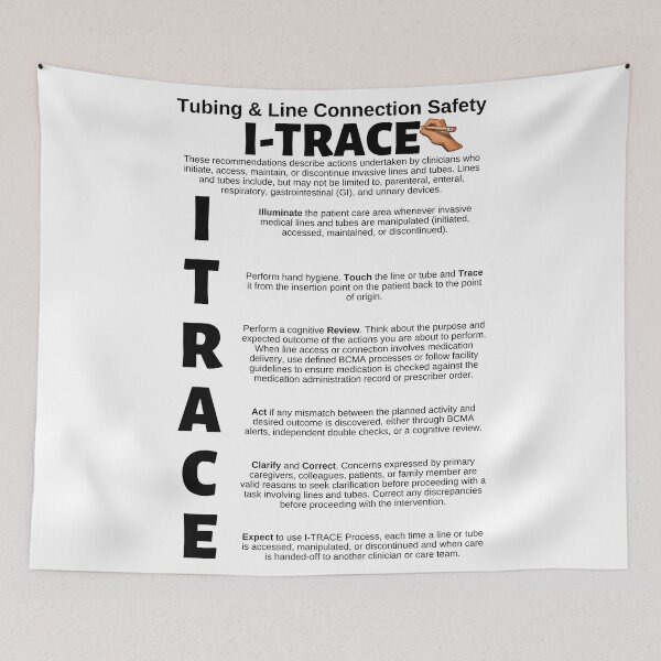 Item preview, I-TRACE: Tubing and line connection safety mnemonic designed and sold by Caregiverology.