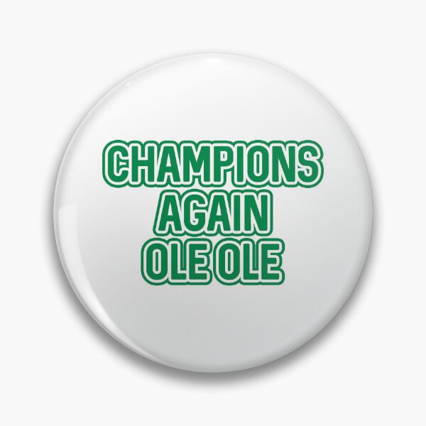 Item preview, CHAMPIONS AGAIN OLE OLE, Glasgow Celtic Football Club Green and White Layered Text Design designed and sold by MacPean.