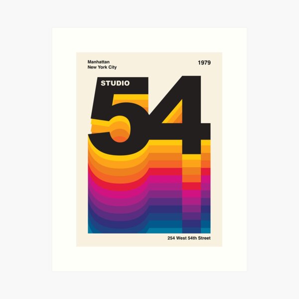 Aperçu de l'œuvre Studio 54 Rétro Impression artistique créée et vendue par VintageVisions.