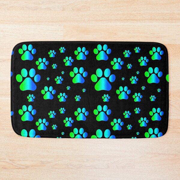 Item preview, Blue Green Ombre Pawprint Pattern  designed and sold by Deborah Camp.
