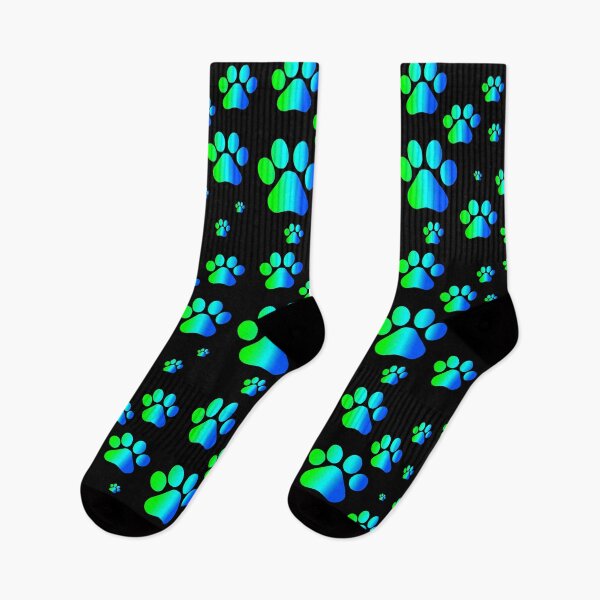 Item preview, Blue Green Ombre Pawprint Pattern  designed and sold by Deborah Camp.