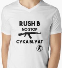 Rush B No Stop - CSGO Men's V-Neck T-Shirt
