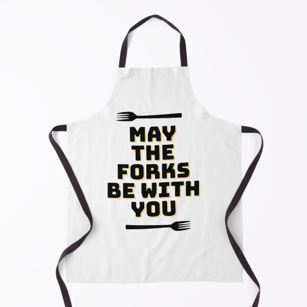 Item preview, FUNNY APRONS - APRON - MAY THE FORKS BE WITH YOU - STAR - KITCHEN designed and sold by Tropical Blood.