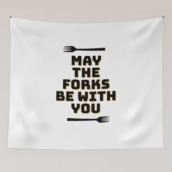 Item preview, FUNNY APRONS - APRON - MAY THE FORKS BE WITH YOU - STAR - KITCHEN designed and sold by Tropical Blood.