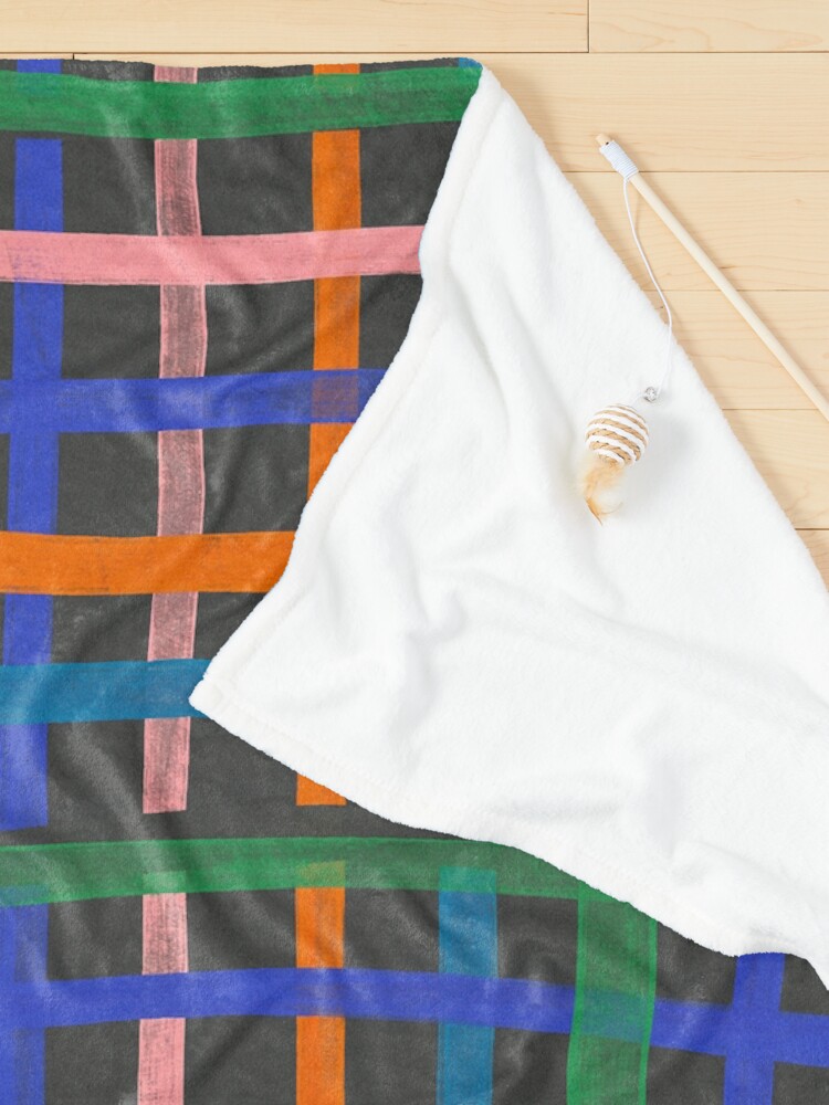 Alternate view of Dark plaid pattern Pet Blanket