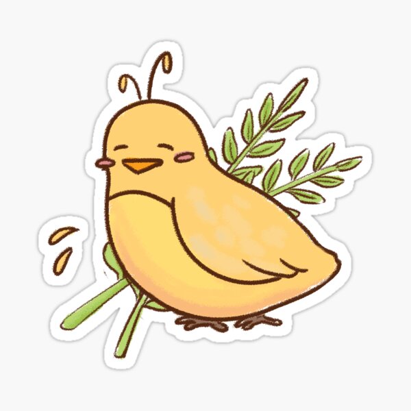 Amigo pájaro amarillo Pegatina