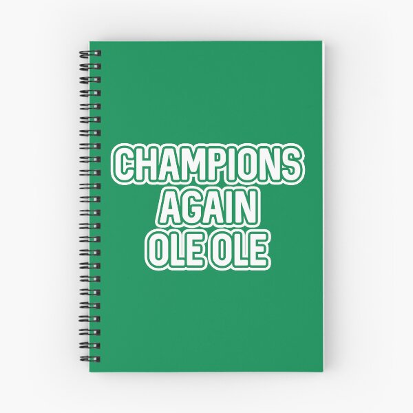 Item preview, CHAMPIONS AGAIN OLE OLE, Glasgow Celtic Football Club White And Green  Layered Text Design designed and sold by MacPean.