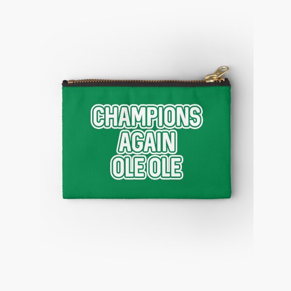 Item preview, CHAMPIONS AGAIN OLE OLE, Glasgow Celtic Football Club White And Green  Layered Text Design designed and sold by MacPean.