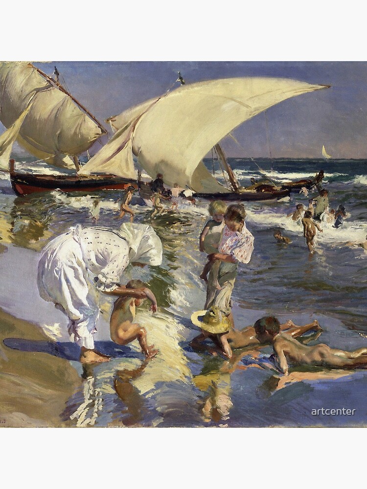 Joaquin Sorolla Y Bastida - Beach Of Valencia By Morning Light by artcenter
