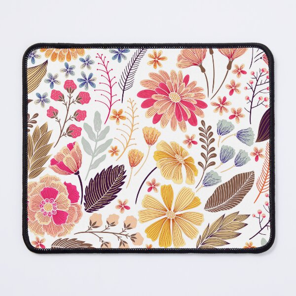 Aperçu de l'œuvre Motif de fleurs rétro coloré créée et vendue par GoDesign1.
