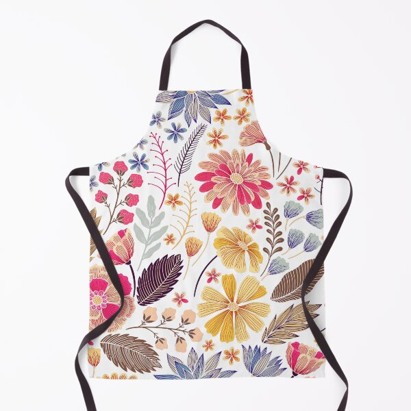 Item preview, Colorful retro flowers pattern designed and sold by GoDesign1.