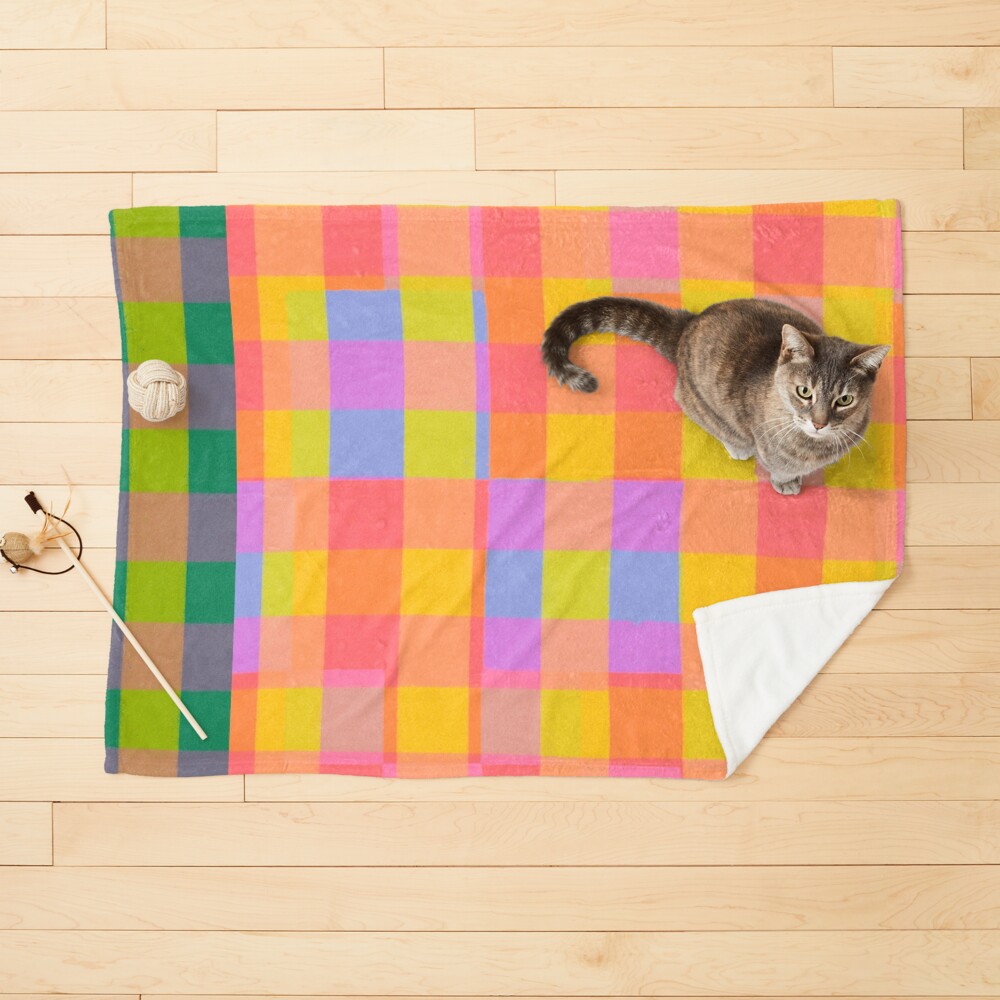 Pink plaid Pet Blanket