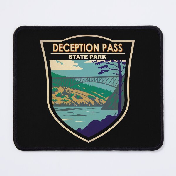 Item preview, Deception Pass State Park Bridge Washington Badge designed and sold by KrisSidDesigns.