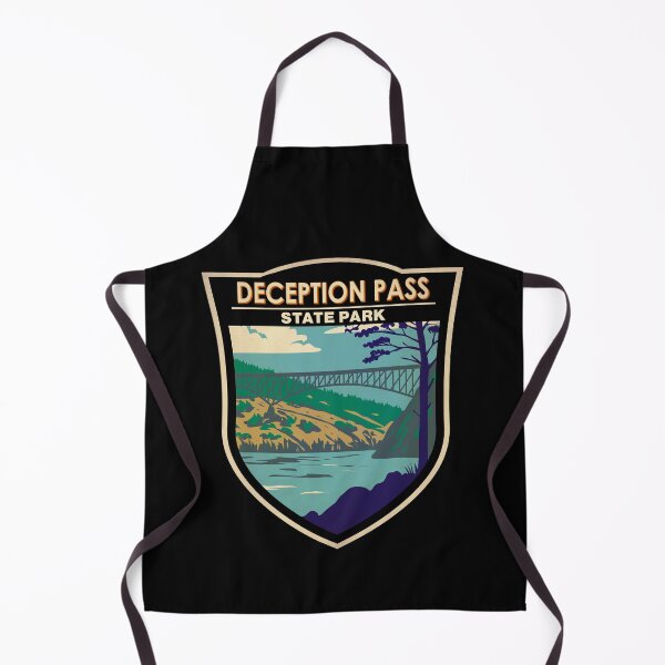 Item preview, Deception Pass State Park Bridge Washington Badge designed and sold by KrisSidDesigns.