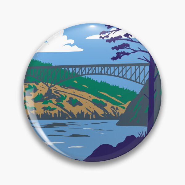 Item preview, Deception Pass State Park Bridge Washington Vintage designed and sold by KrisSidDesigns.