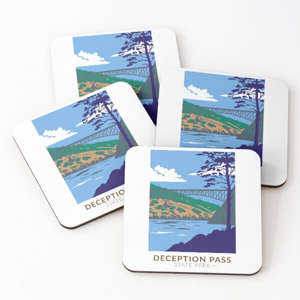Item preview, Deception Pass State Park Bridge Washington Vintage designed and sold by KrisSidDesigns.
