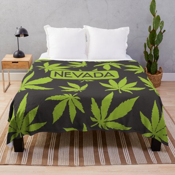 Item preview, Nevada - Seamless Cannabis Leaf 420 USA Legal Medicine - Green on Ash Grey - We love weed designed and sold by NoMatterLab.