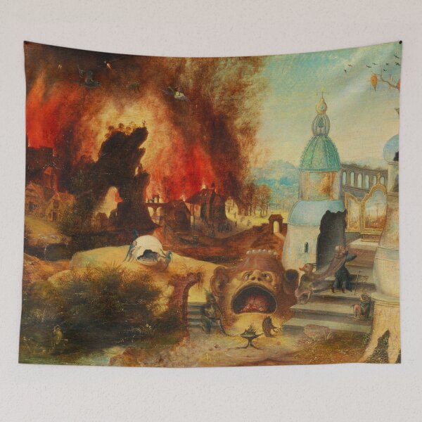 Item preview, The Temptation of Saint Anthony Workshop of Herri met de Bless (bosch style) designed and sold by Vintage Designs +.