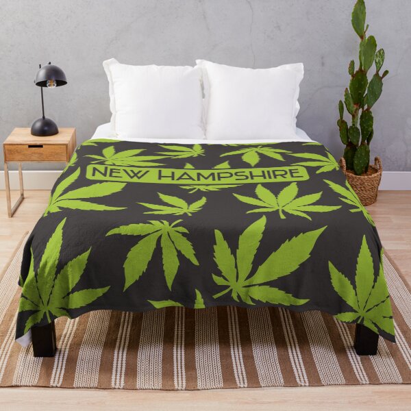 Item preview, New Hampshire - Seamless Cannabis Leaf 420 USA Legal Medicine - Green on Ash Grey - We love weed designed and sold by NoMatterLab.
