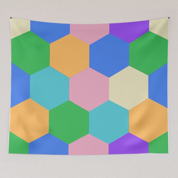 Item preview, Retro Vintage hexagon pattern  designed and sold by BronikowskiART.