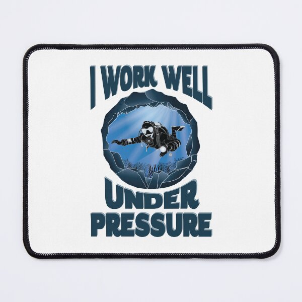 Item preview, I Work Well Under Pressure - Underwater Cave Scuba Diver designed and sold by TheInkElephant.