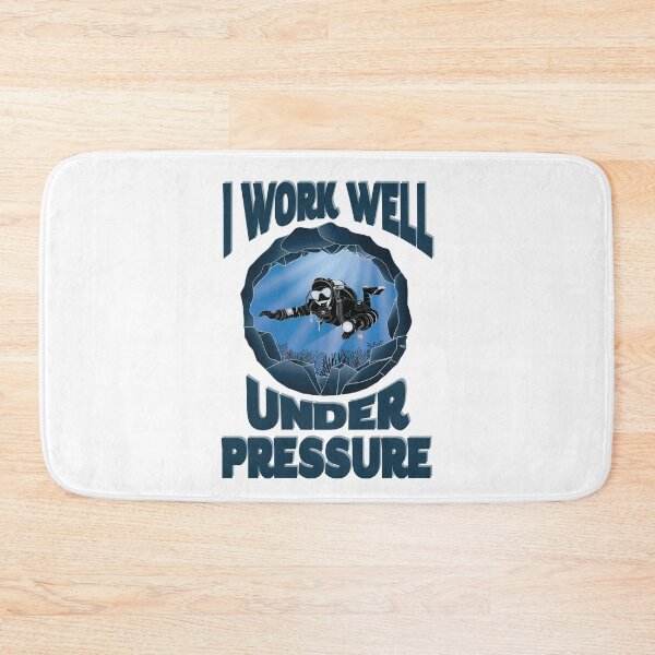 Item preview, I Work Well Under Pressure - Underwater Cave Scuba Diver designed and sold by TheInkElephant.