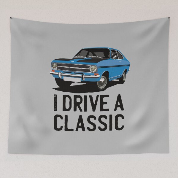 Item preview, I drive a classic - Kadett B Coupe Rallye - blue designed and sold by knappidesign.