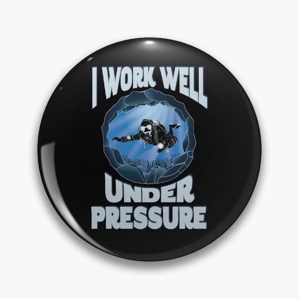 Item preview, I Work Well Under Pressure - Underwater Cave Scuba Diver designed and sold by TheInkElephant.