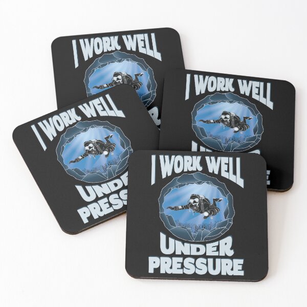 Item preview, I Work Well Under Pressure - Underwater Cave Scuba Diver designed and sold by TheInkElephant.